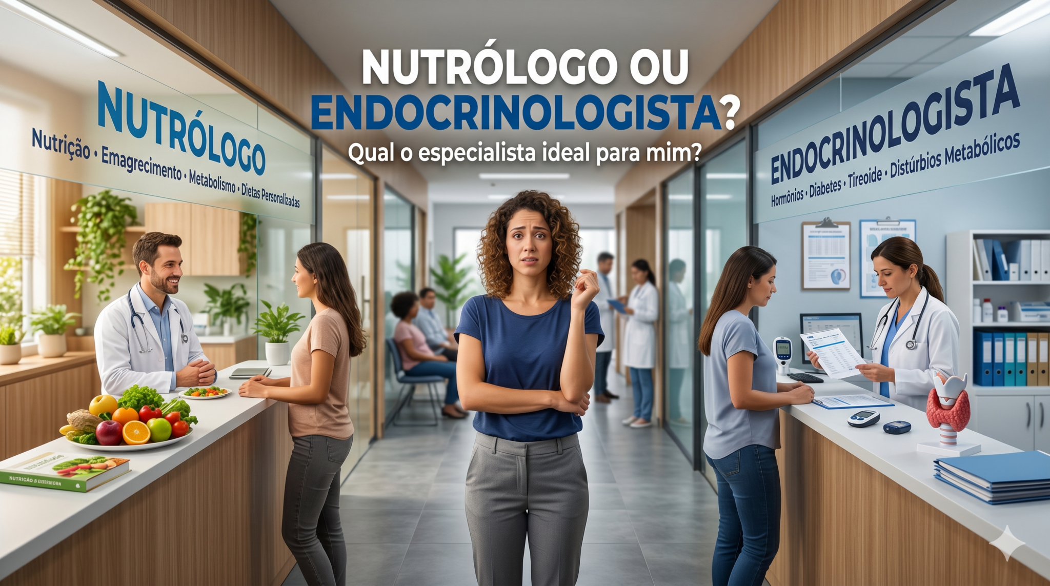 Diferença entre nutrólogo e endocrinologista: qual procurar?